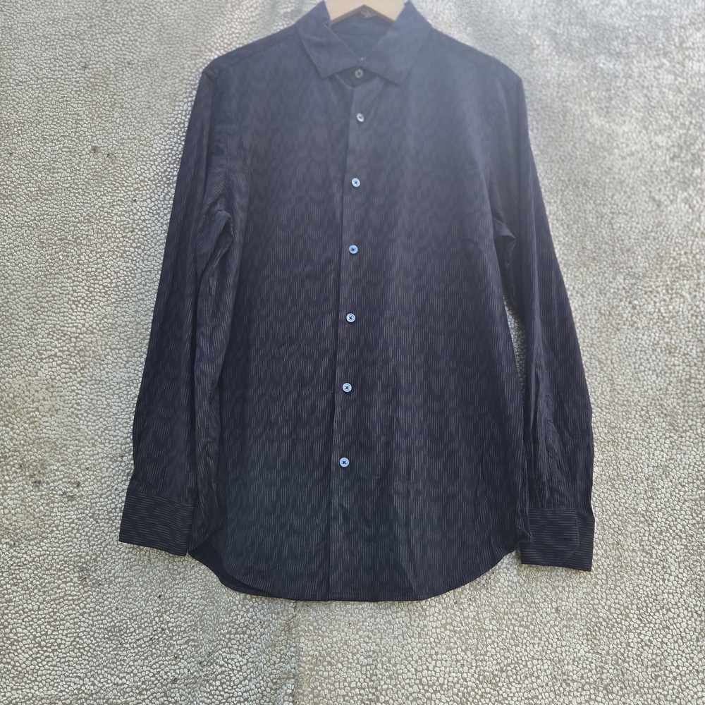 Bugatchi Black Patterned Button Down Shirt - image 2